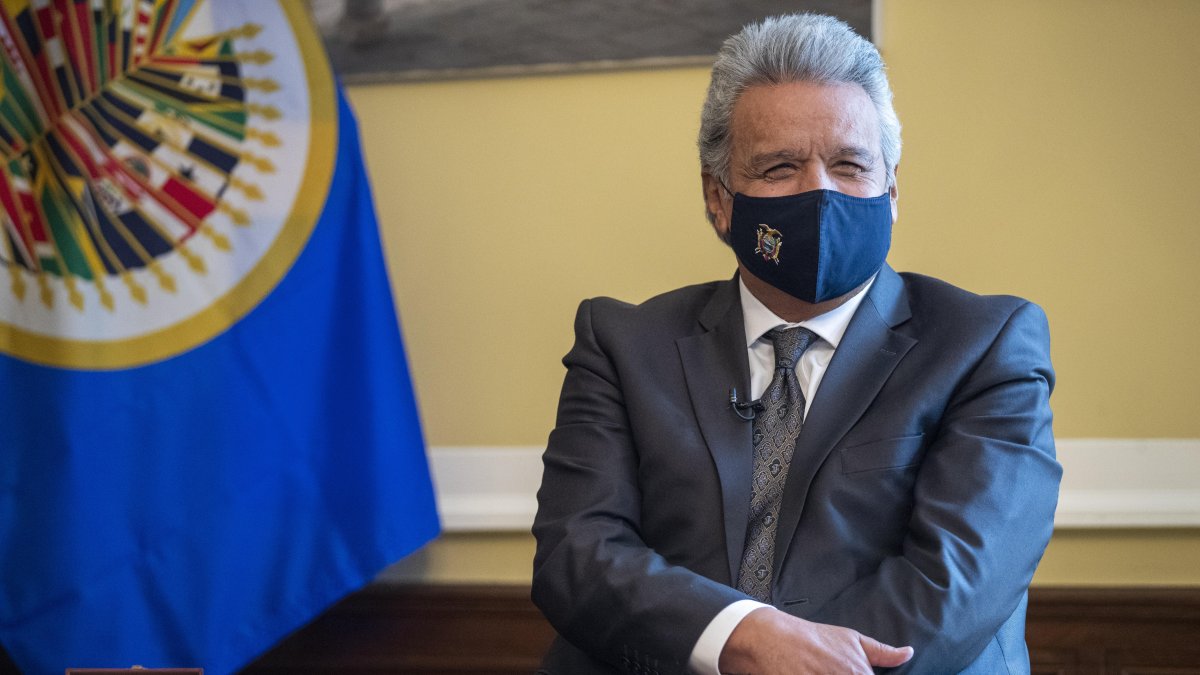 Moreno en su visita a Estados Unidos.