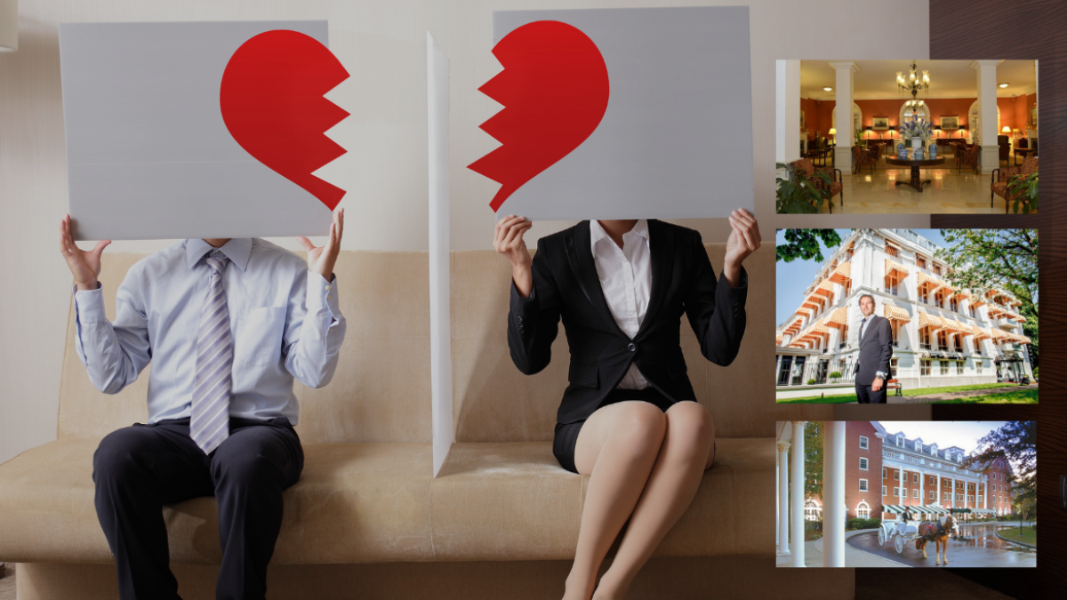 En Divorce Hotel o Hotel de Divorcios, donde las parejas reservan habitaciones cinco estrellas con el fin de “divorciarse de una manera positiva”.