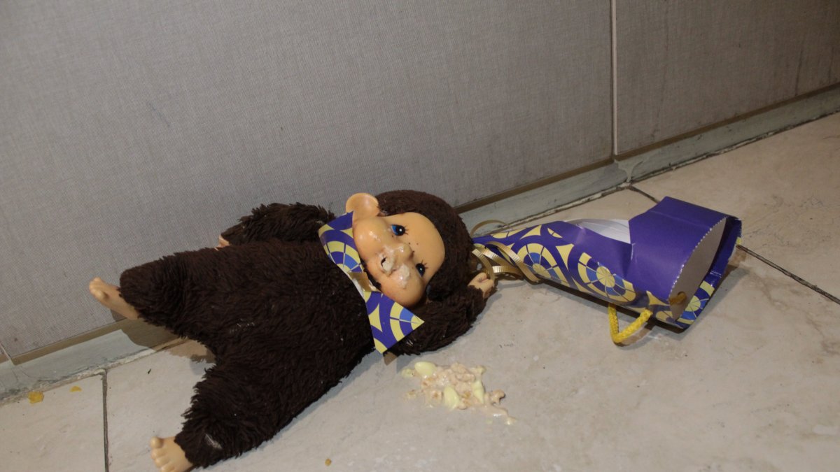 Así quedó 'Tito', luego de mezclar cerveza con sangría.