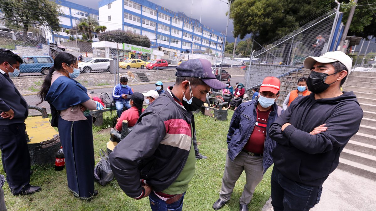 Los familiares de Jimmy Caiza tienen previsto llevar el cadáver a la comunidad de Cumandá, en Chimborazo.