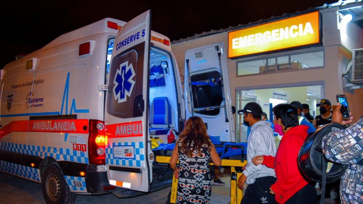 Los heridos cuando fueron llevados al hospital.