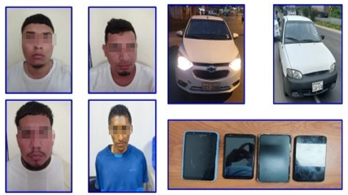 Imágenes proporcionadas por la Policía luego del operativo “Dignidad 451”, en el que cayeron cuatro sujetos dedicados a receptación, con las respectivas evidencias encontradas.