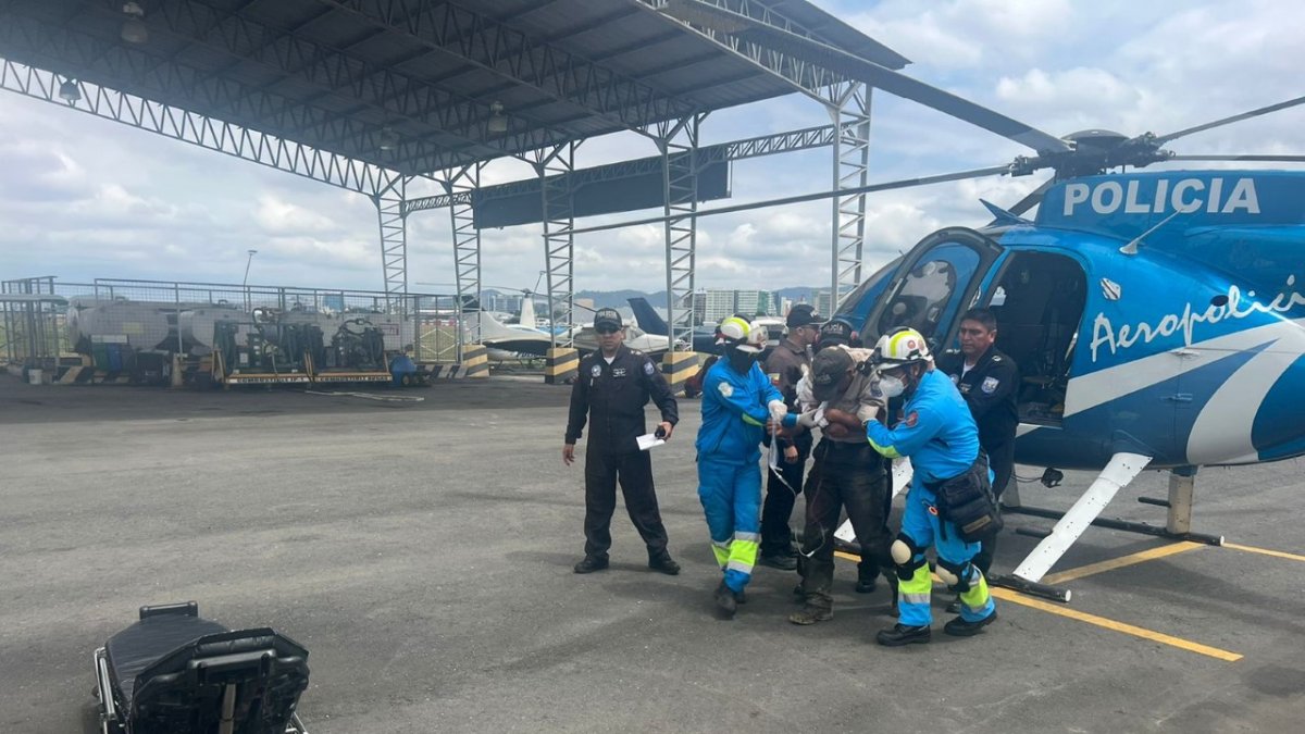 El uniformado herido fue trasladado por vía aérea hacia Guayaquil.