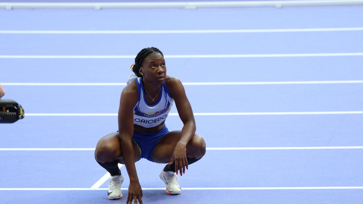 Maribel Caicedo fue la segunda en el repechaje de 100 metros vallas en parís 2024