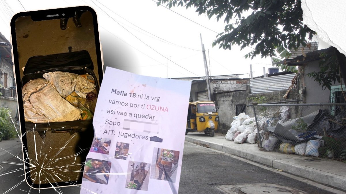 Dentro de la maleta negra se encontraban los sacos con las partes humanas.