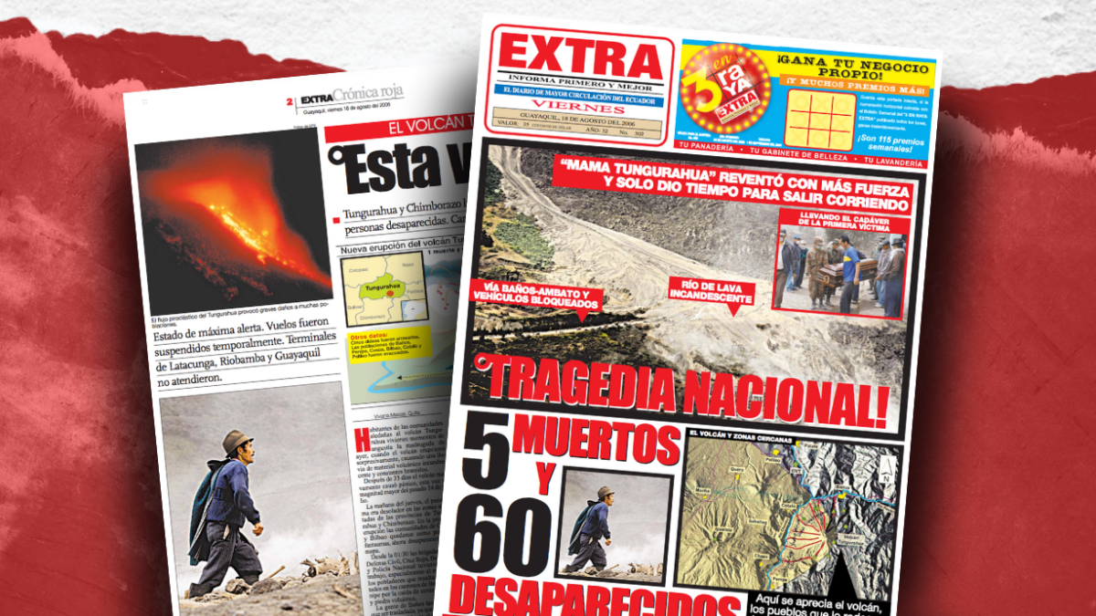 La tragedia causada por la actividad del volcán Tungurahua también fue descrita en EXTRA