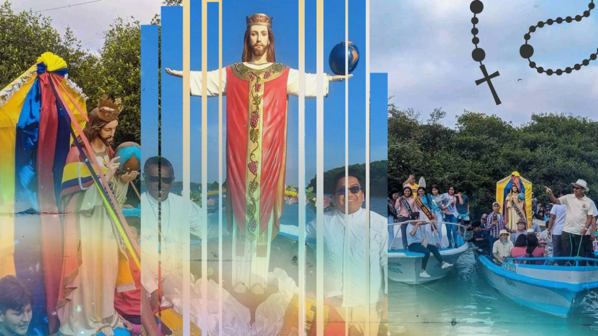 Con pregones y procesiones acuáticas se celebra la fiesta de Cristo, Rey del Universo.