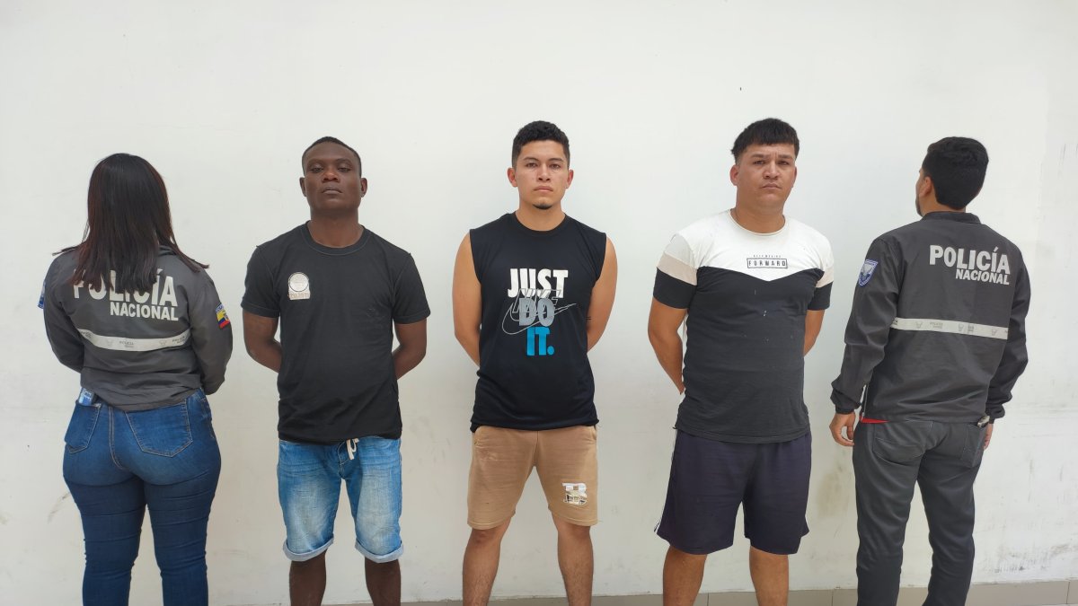 Los detenidos en Pascuales.