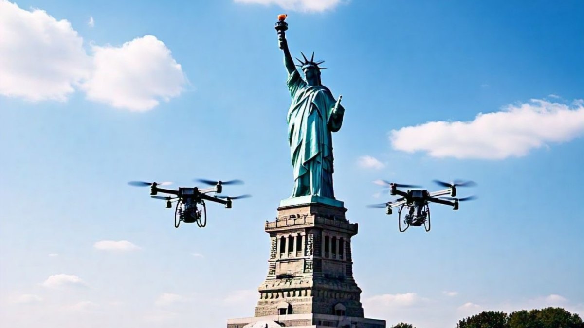 Imagen de la Estatua de la Libertad generada por Inteligencia Artificial.