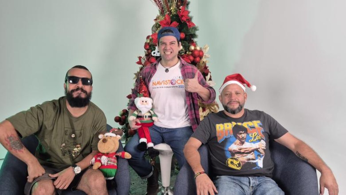 Cheche (de Conciencia Verde), Moncho (de Señor Jaid) y Harold Mera (organizador del evento) visitaron nuestra redacción para invitar a todos al Navistock.