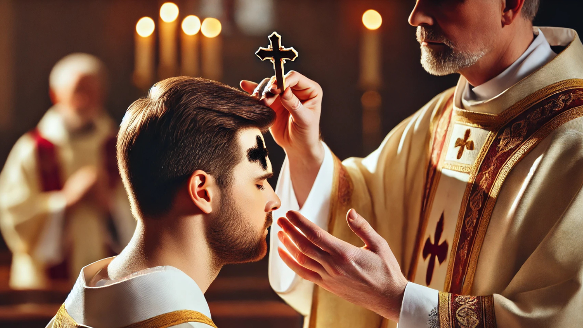 La cruz de ceniza en la frente simboliza arrepentimiento y conversión. Es un llamado a la oración, el ayuno y las buenas obras.