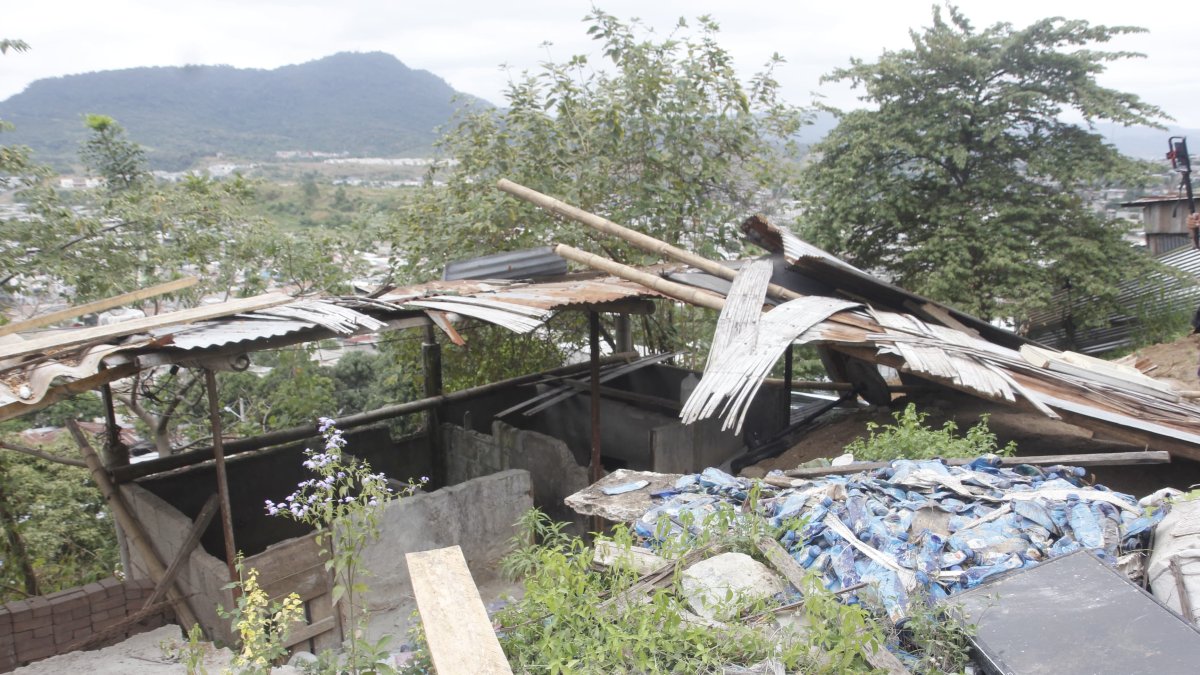 La casa donde estaban las víctimas mortales.