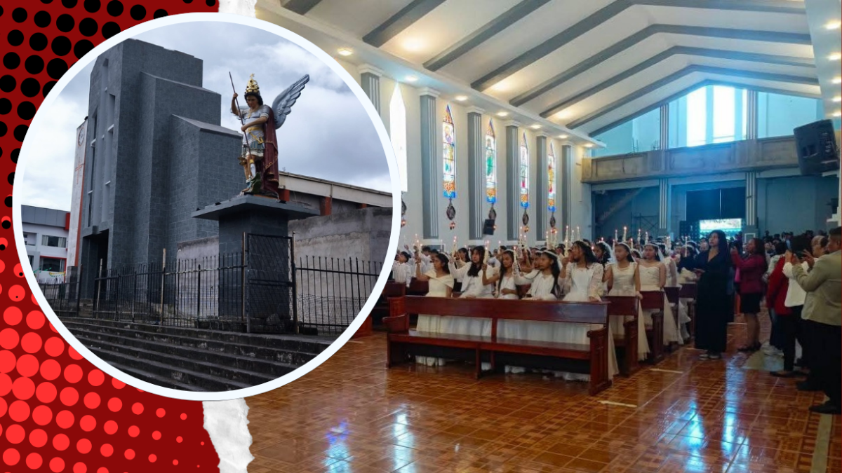 Frente al parque central de Píllaro está su corazón espiritual, su iglesia.