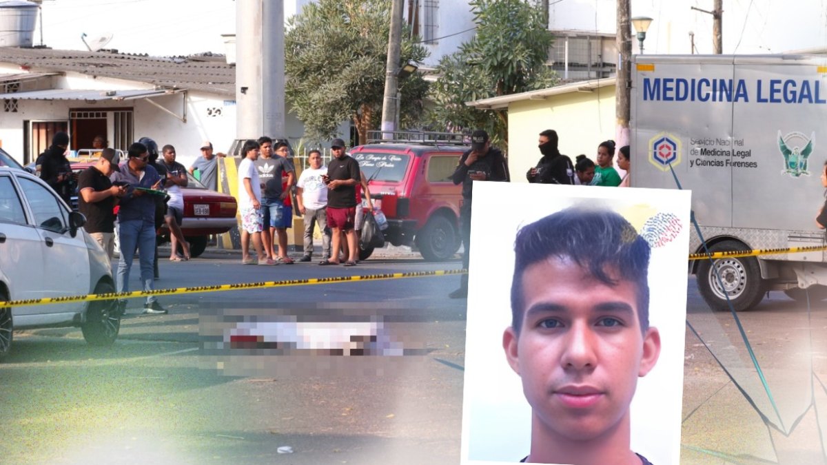 El cuerpo de Harold Mecías fue trasladado en el carro de Medicina Legal hasta la morgue.