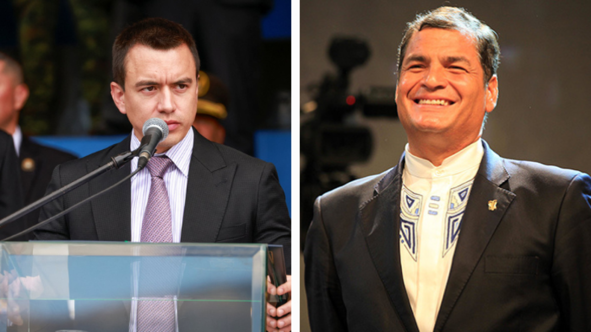 El presidente Daniel Noboa critica a Rafael Correa por una entrevista con Nicolás Maduro.