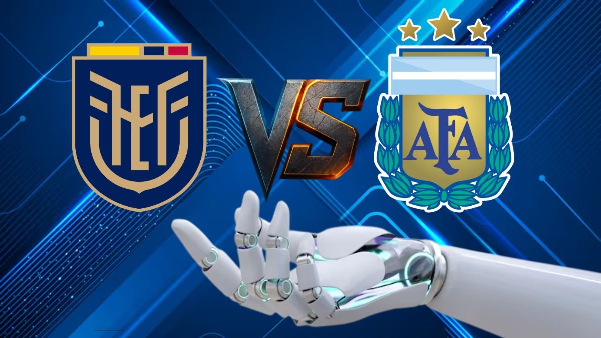 La inteligencia artificial analiza el posible resultado del Ecuador vs Argentina.