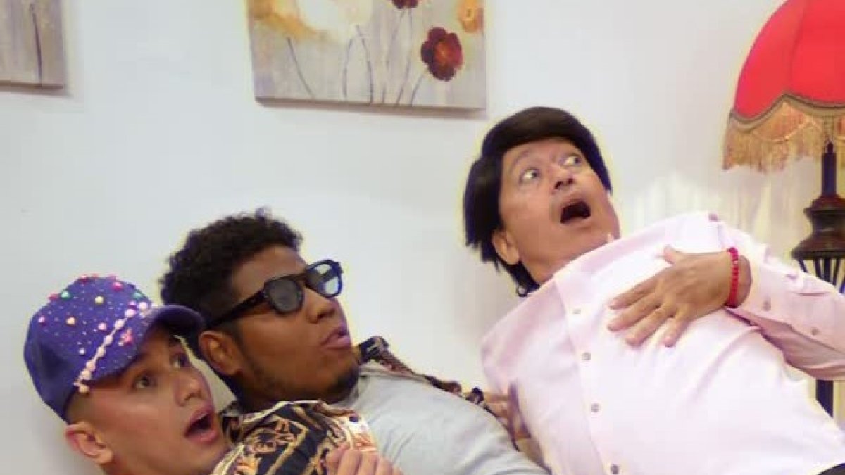 Ismael junto a Tita y Melo en uno de los videos para redes que se hizo viral.