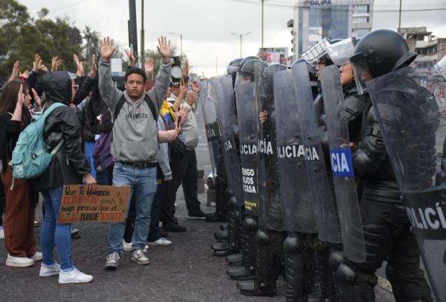 Paro en Ecuador: estudiantes de la Universidad Central protestan contra el Gobierno