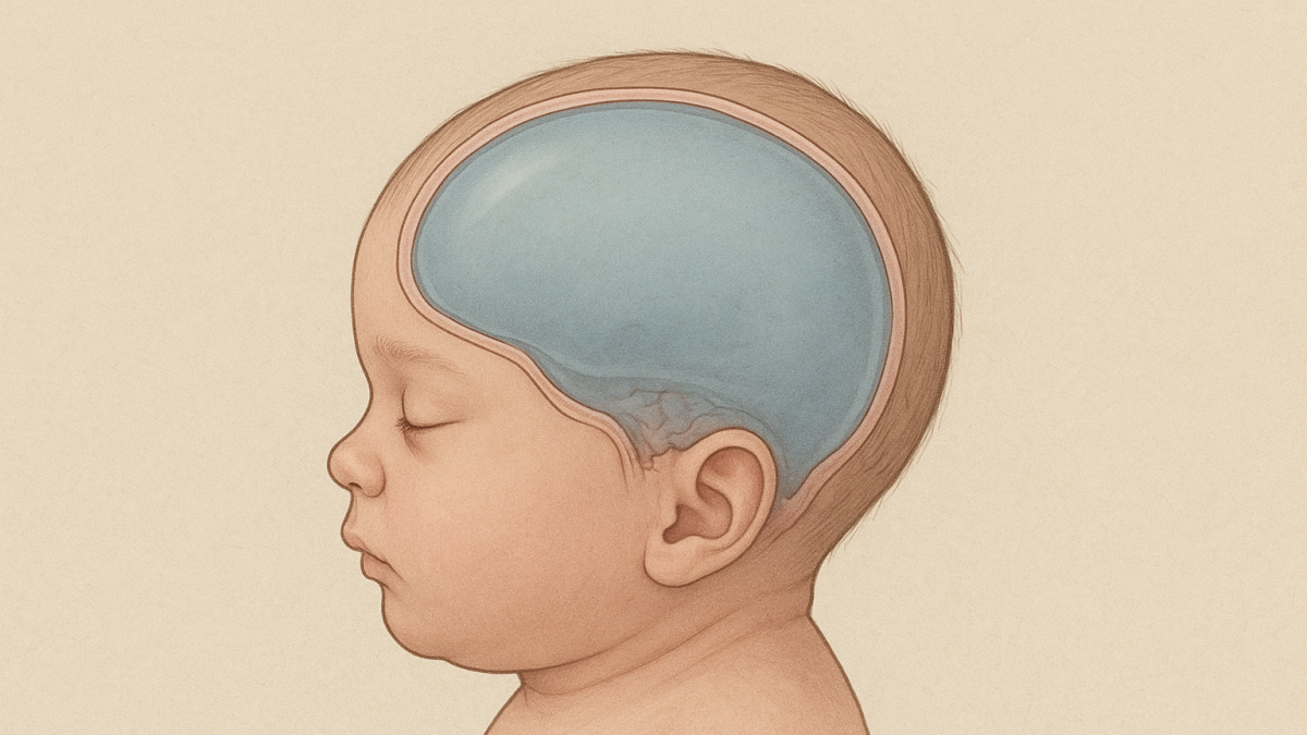 La hidranencefalia es una condición en la que los hemisferios cerebrales están ausentes o reducidos y son reemplazados por sacos llenos de líquido cerebroespinal.