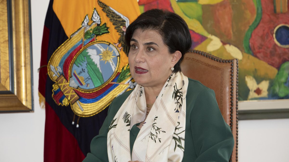 Gabriela Sommerfeld, canciller de Ecuador.