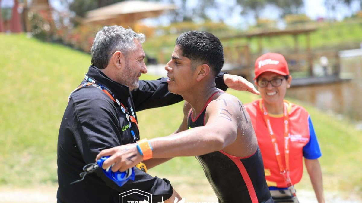 Iván Sciacca junto a David Farinango en los últimos Juegos Bolivarianos en Perú.