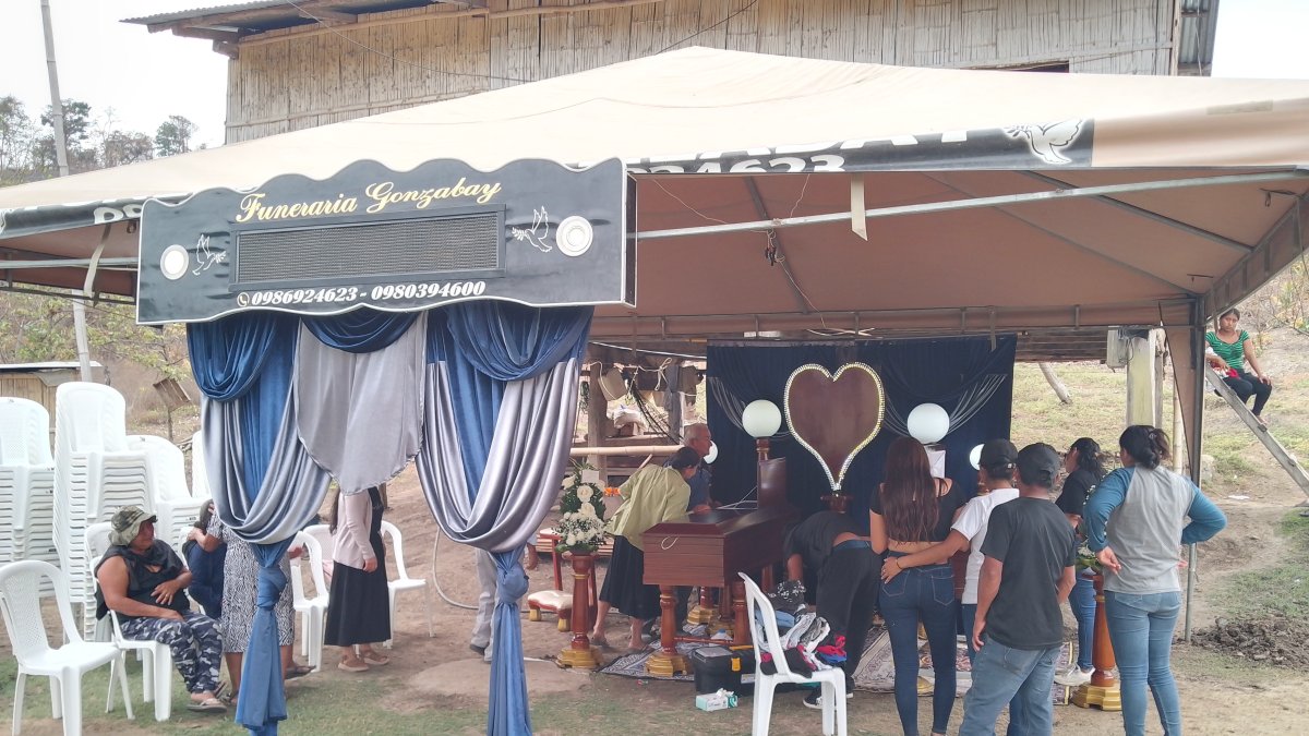 Velatorio de los dos parientes asesinados.