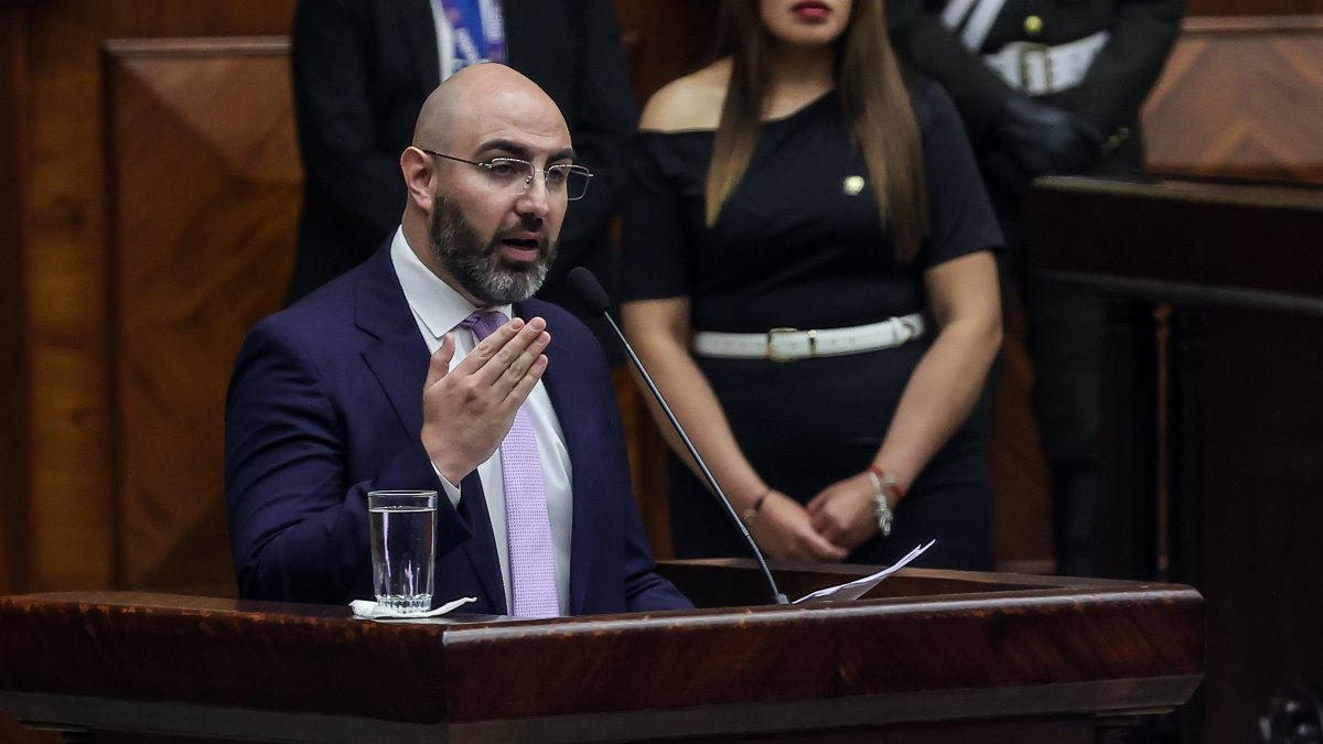 Mario Godoy hizo su comparecencia ante la Asamblea Nacional del Ecuador.