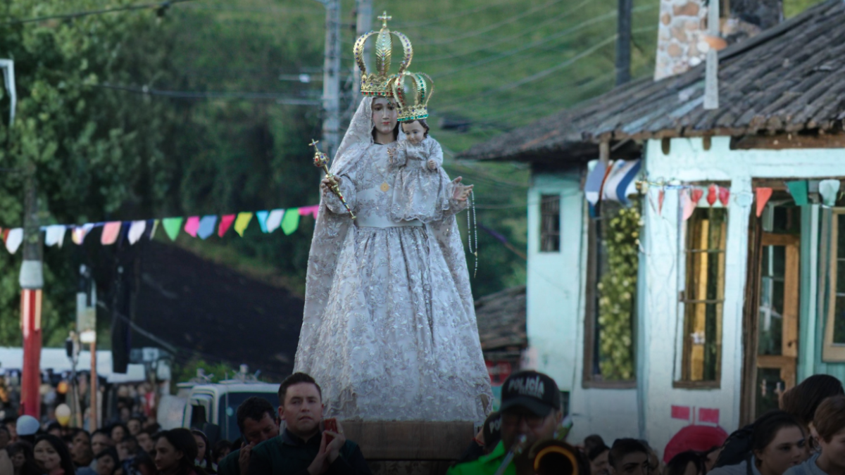 El domingo 18 de enero hicieron una procesión de Nuestra Señora de la Purificación.