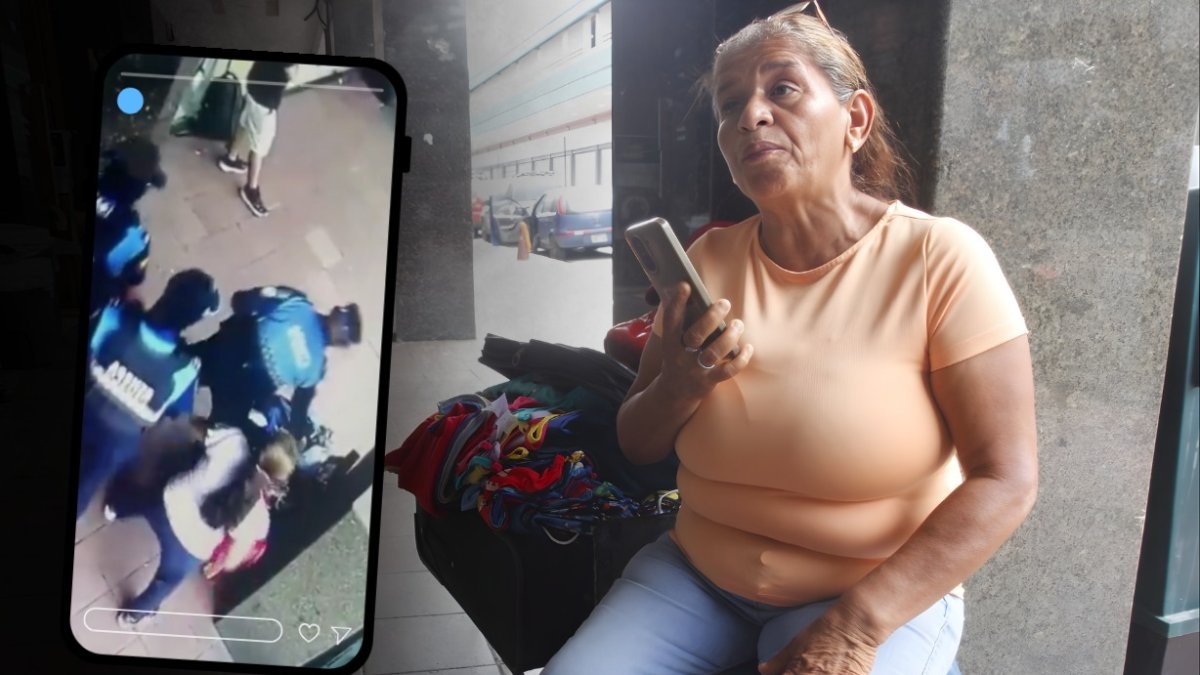 Alba Velásquez llegó ayer al sitio donde, desde hace tres años, vende su mercadería.