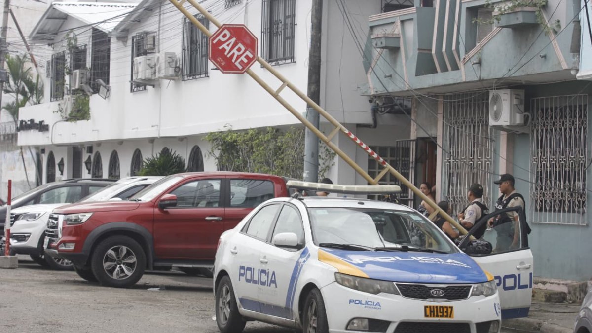 Escena del crimen en el sector de Sauces 6, al norte de Guayaquil.