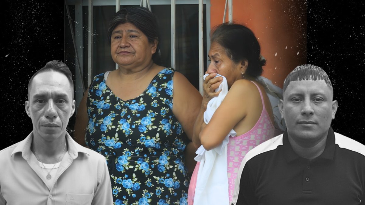 Piedad Villao (vestido rosa) esperaba a su hijo Hugo Baque Villao para merendar cuando se registró la balacera.