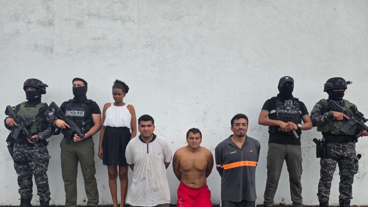 Los detenidos fueron presentados por la Policía.