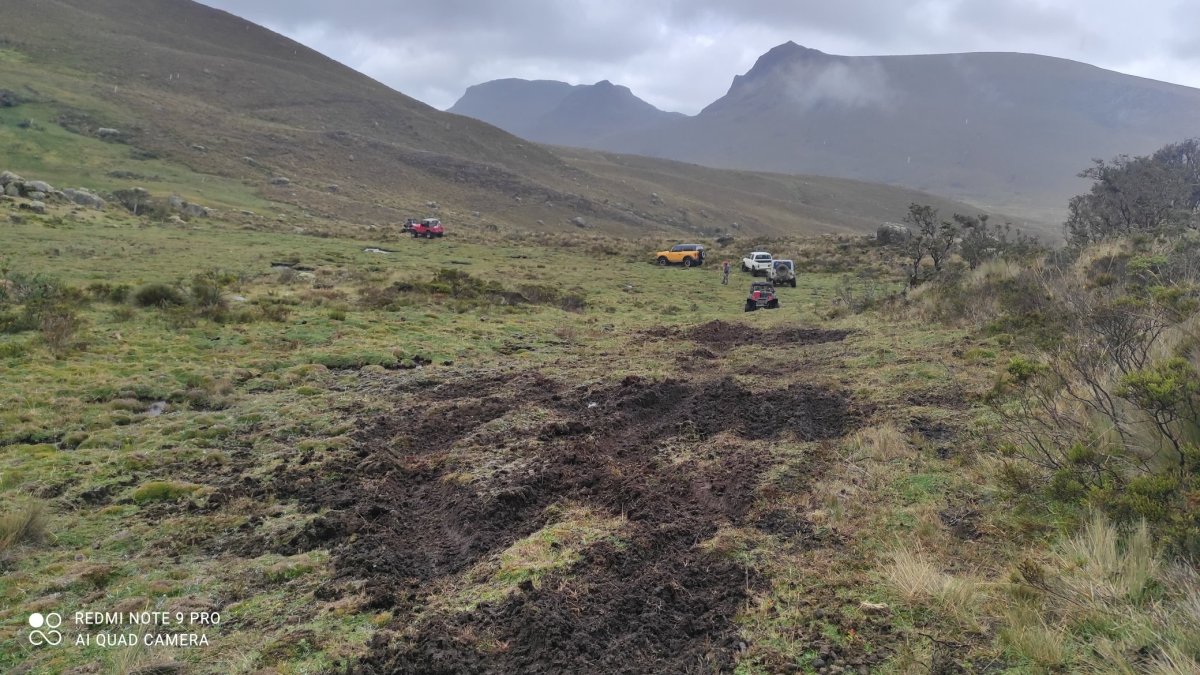 Carros 4x4 estuvieron haciendo pruebas y causaron daños ambientales en el Cajas.