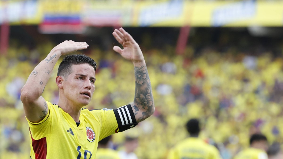James Rodríguez, volante y capitán de la selección de Colombia.