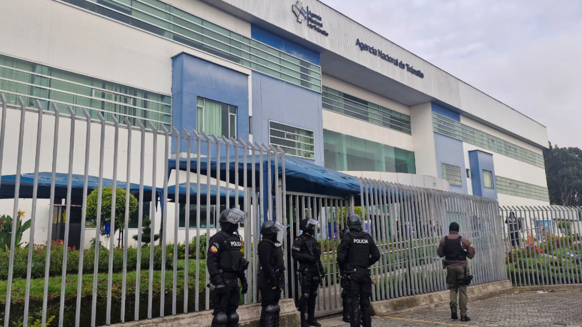 Operativo en la ANT, en Quito, este 30 de enero de 2026.