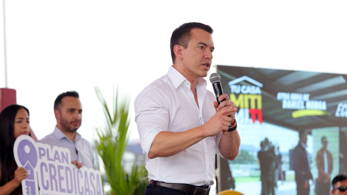 Daniel Noboa, presidente de Ecuador, en un evento de enero de 2026.