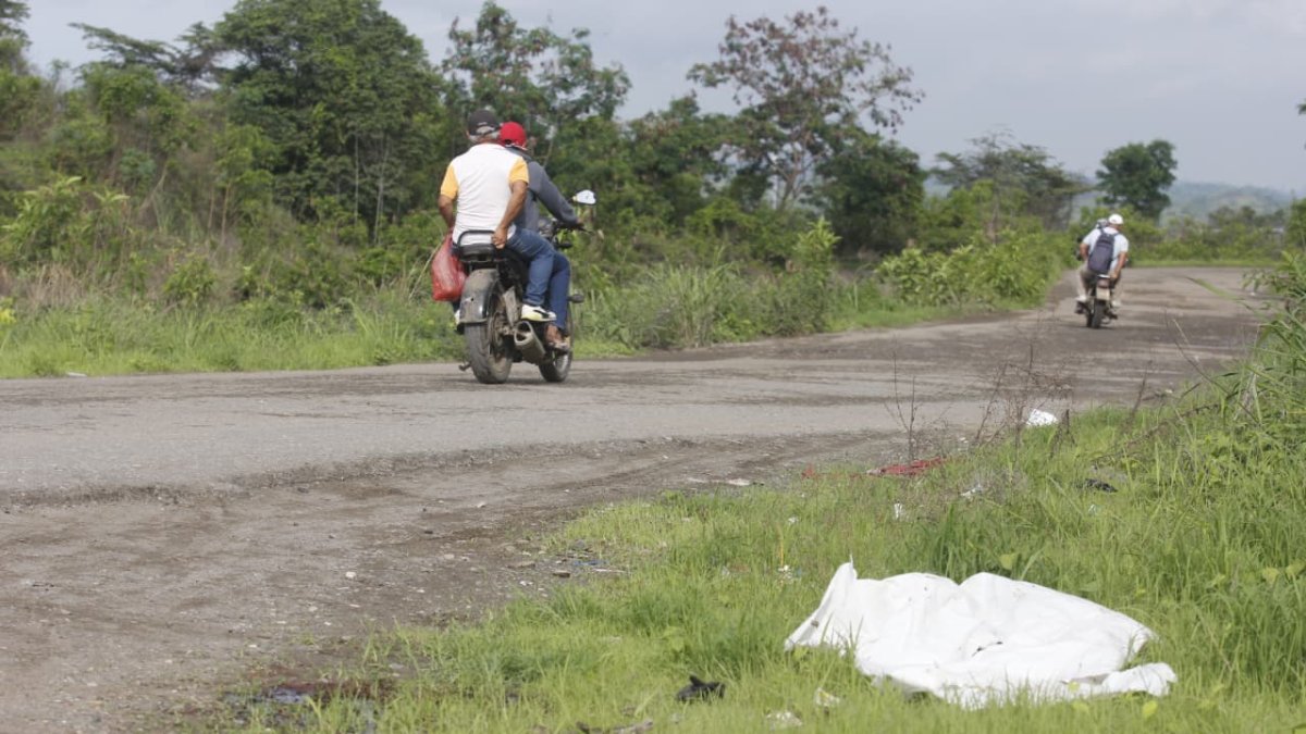 Zona donde fue hallado el cuerpo de la víctima en el noroeste de Guayaquil.