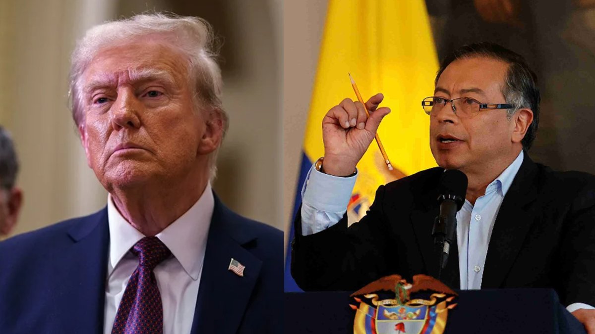 Donald Trump, Presidente de Estados Unidos y Gustavo Petro, Presidente de Colombia.