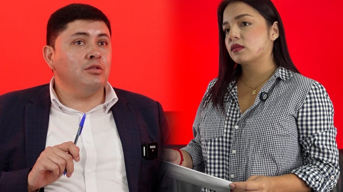 Juan Cisneros, abogado de la doctora Nancy Álvarez, y Dennise Díaz, quien denunció a la médica tras el tratamiento cosmetológico.