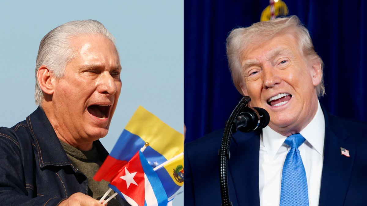 El presidente de Cuba, Miguel Díaz-Canel (i) y a su homólogo de Estados Unidos, Donald Trump.