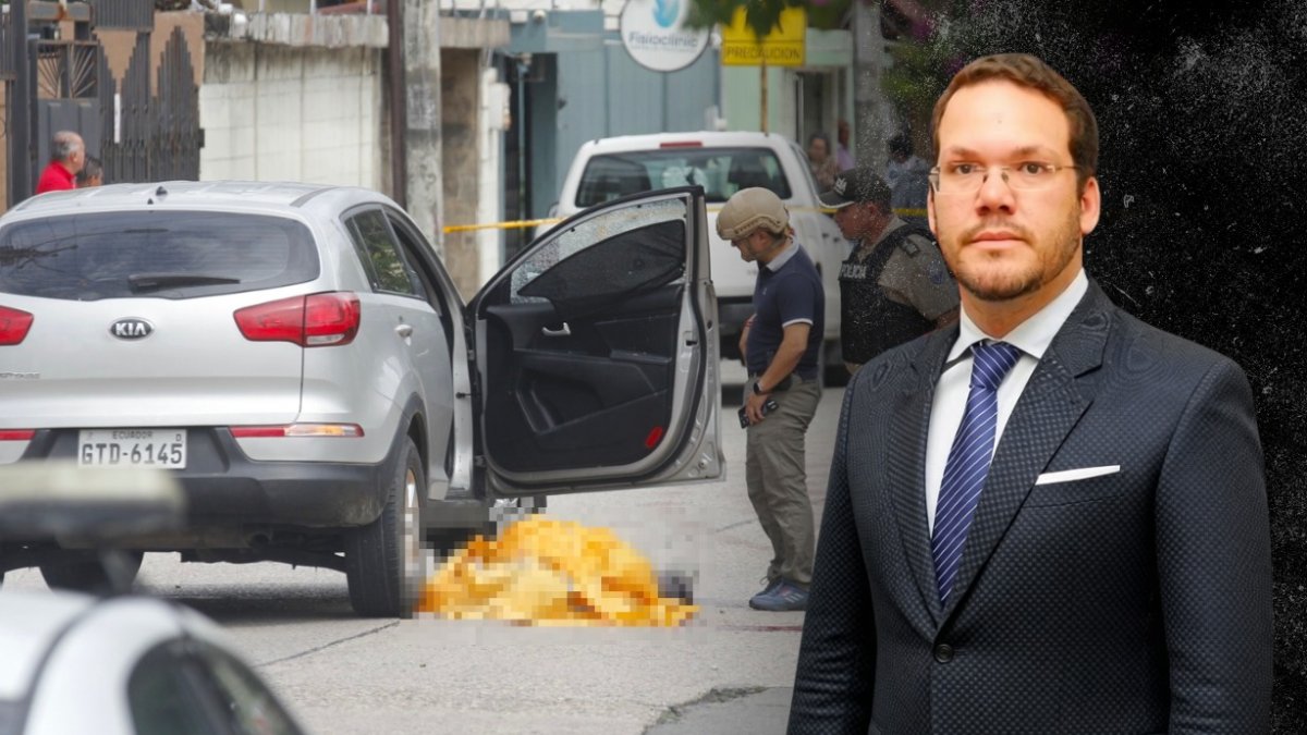 El cadáver de Trevor John Harding Borja, de 43 años (foto), yacía en el suelo. Intentó escapar de los atacantes. El contador quedó detrás del carro.