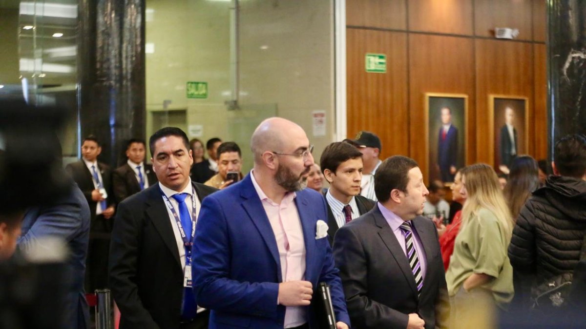 El presidente de la Judicatura, Mario Godoy, durante su juicio político en la Asamblea Nacional.