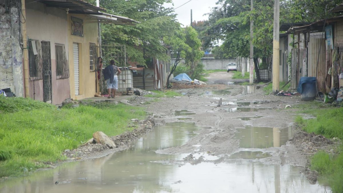 Vista del sector Los Tubos, en Durán, donde ocurrió un violento crimen que conmocionó a la comunidad.