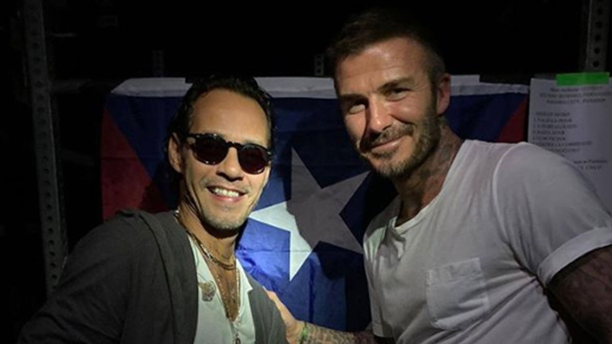 Marc Anthony se ha relacionado con la familia Beckham desde hace más de una década.