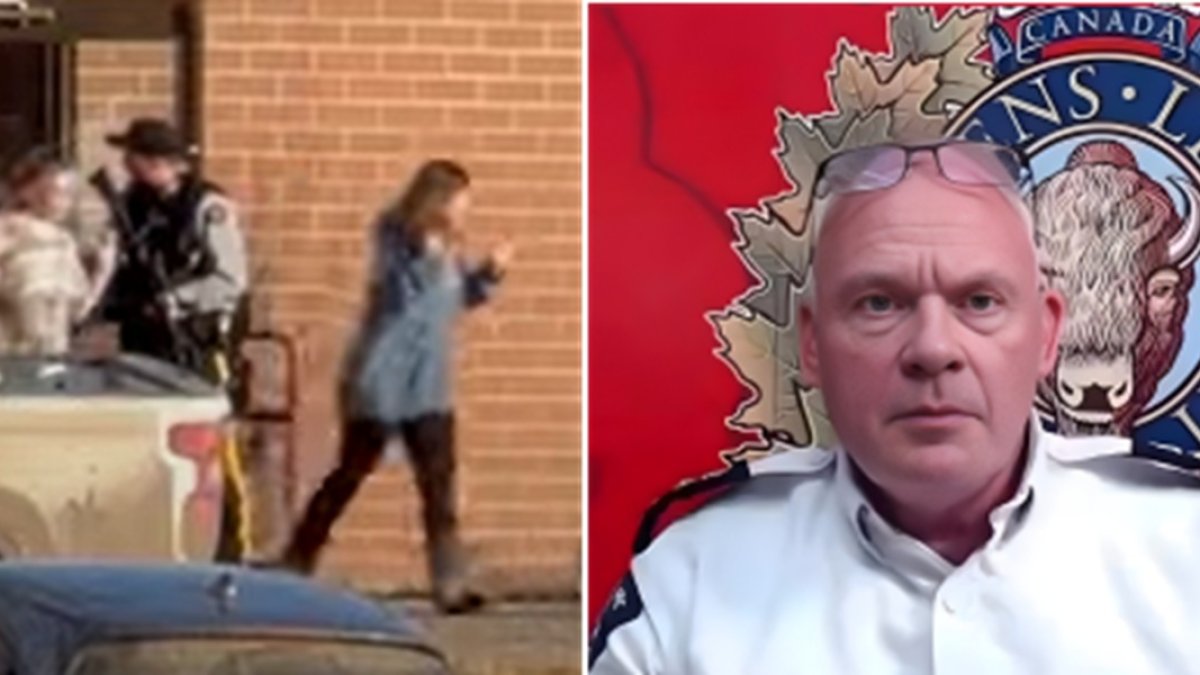 Un fuerte contingente policial de la RCMP se desplegó tras el tiroteo que dejó al menos 10 fallecidos.