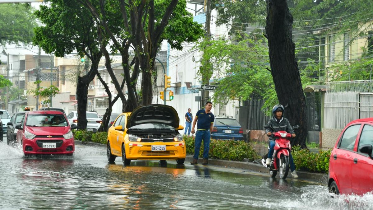 Fuertes lluvias se registraron en Guayaquil durante el feriado.