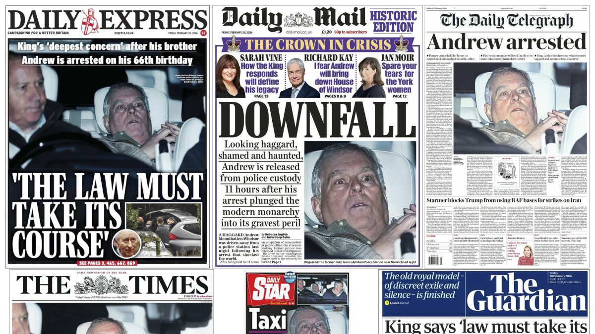 Los diarios británicos hicieron énfasis en sus portadas sobre la detención de Andrés Mountbatten-Windsor.