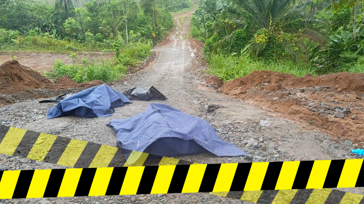 Los cuerpos estaban en un camino de una zona rural del cantón El Carmen.