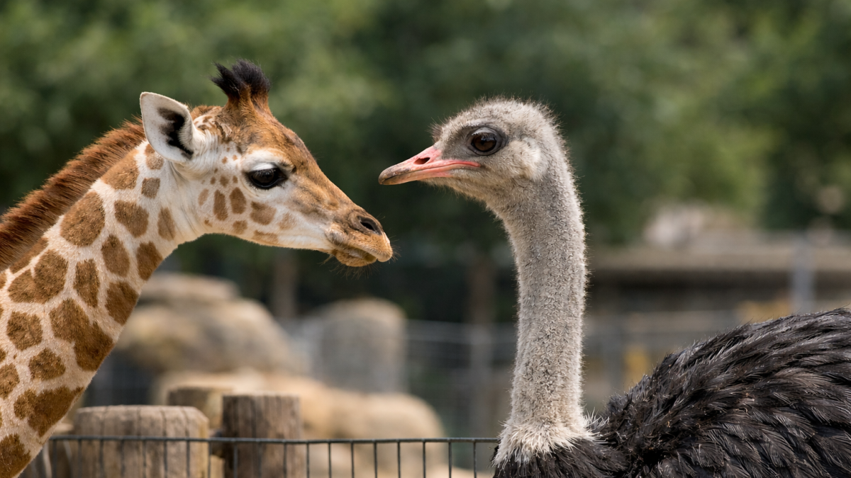 La curiosidad natural de los animales jóvenes quedó en evidencia durante este tranquilo momento frente a frente