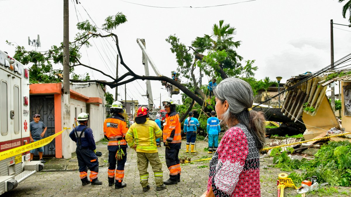 Jenny Escalante observa con tristeza cómo quedó su lugar de residencia.